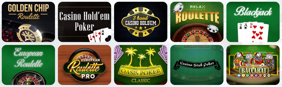 Jeux de table au CASINO NIGHT