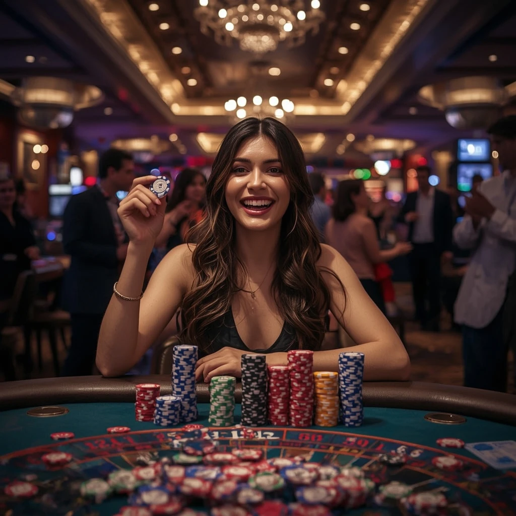 bonus dans les mains de l'homme au casino CASINO NIGHT
